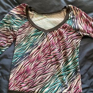 Colourful, stripes,  Light sweater